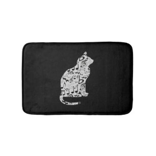 Tapis De Bain Notes musicales Amoureux des chats - Musicien mini