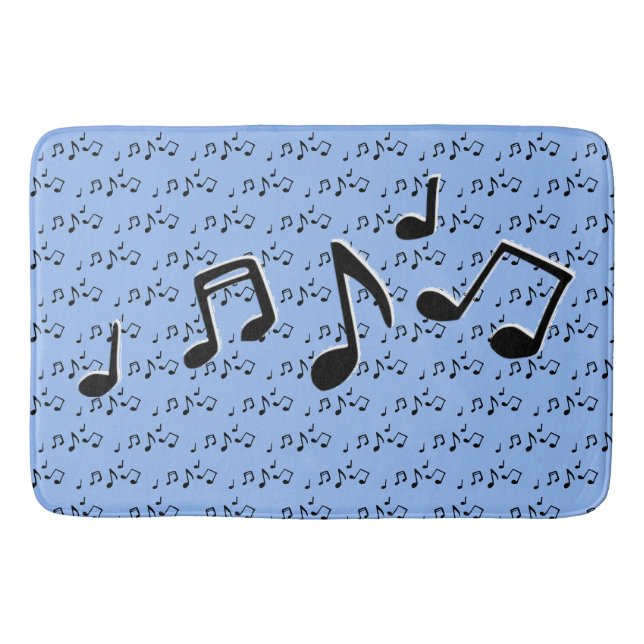Tapis De Bain Notes musicales Design Douche rideau (Devant)