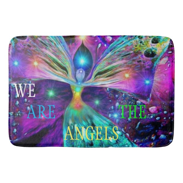TAPIS DE BAIN NOUS SOMMES LES ANGES  RIDEAU DE DOUCHE (Devant)