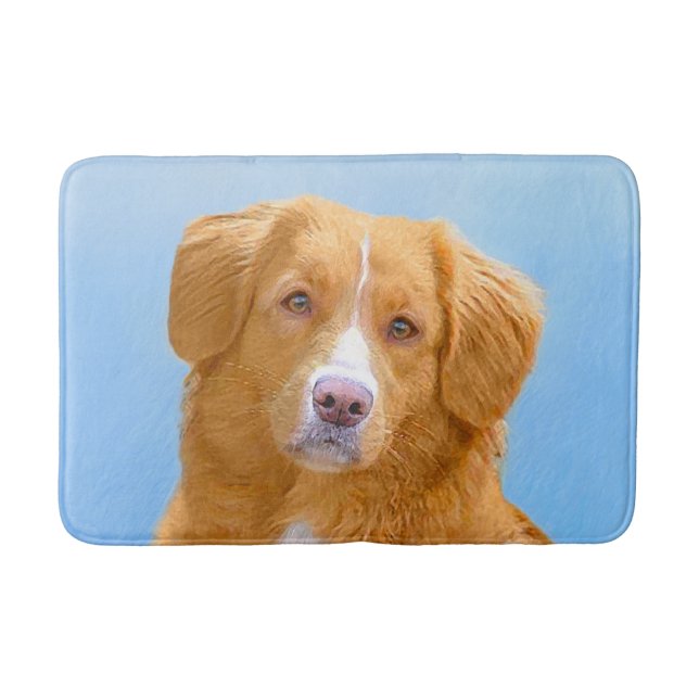 Tapis De Bain Nouvelle-Écosse Peinture de chien pour l'essayeur  (Devant)