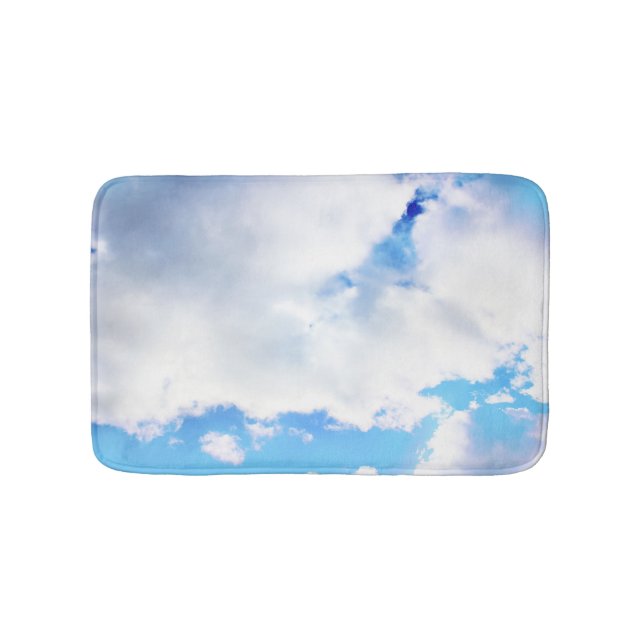 Tapis De Bain Nuages blancs et ciel bleu (Devant)