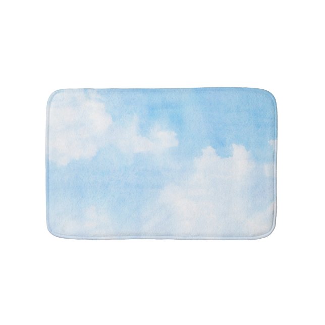 Tapis De Bain Nuages d'aquarelle et arrière - plan de ciel (Devant)