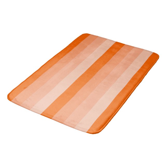 Tapis De Bain Nuances de rayures orange (Angle)