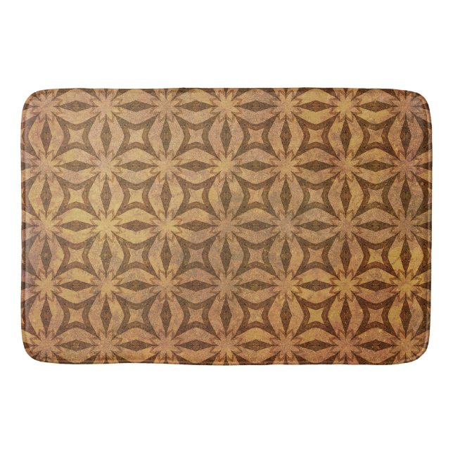 Tapis De Bain Nuances Marron Pour Une Beauté Rustique Naturelle (Devant)