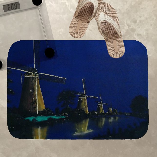 Tapis De Bain Nuit à Kinderdijk (Créateur téléchargé)