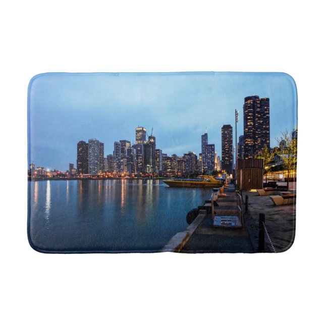 Tapis De Bain Nuit À Navy Pier (Devant)
