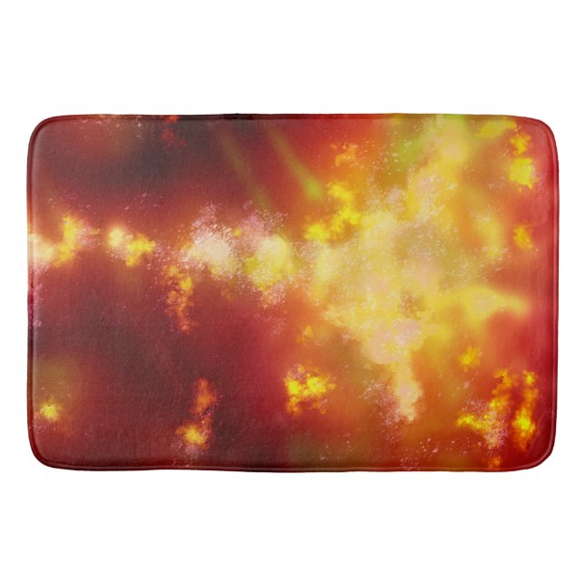 Tapis De Bain Nuit Ciel de flamme de bain Mat (Devant)