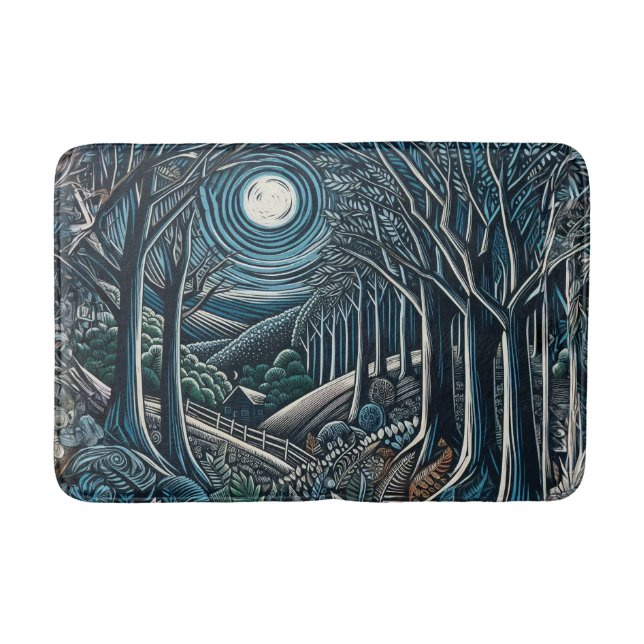 Tapis De Bain Nuit dans les bois (Devant)