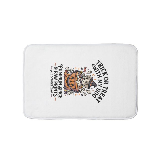 Tapis De Bain Nuit de bonbons d'Halloween pour chiens (Devant)
