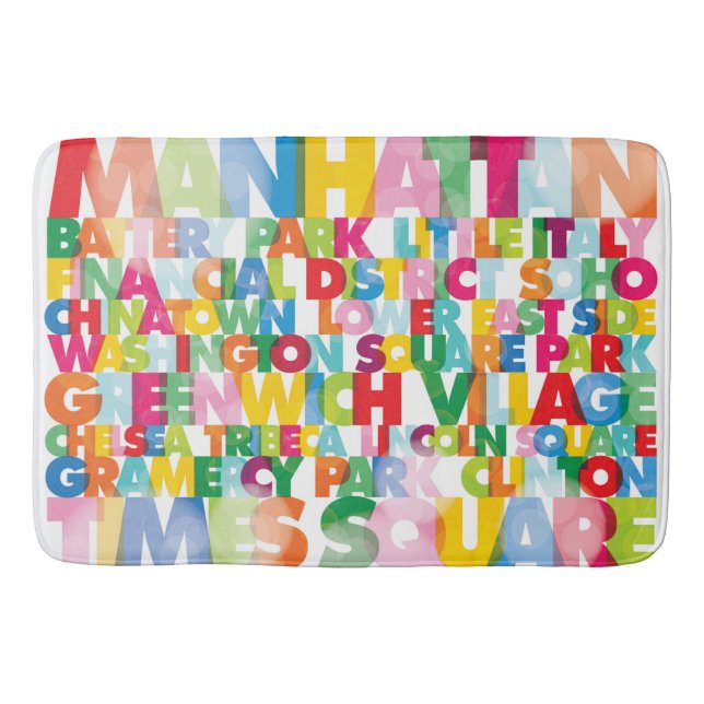 Tapis De Bain NYC Boroughs Bain Mat (Devant)