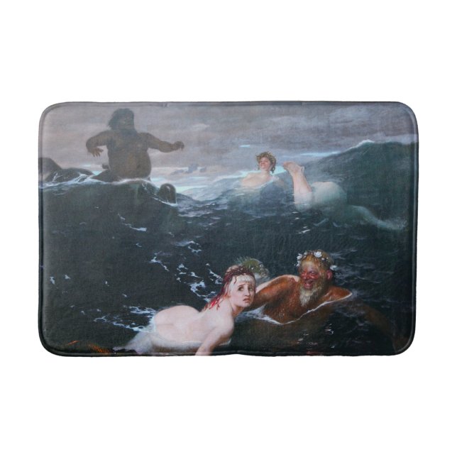 Tapis De Bain Nymphes et Satyres grecs jouant dans les vagues (Devant)