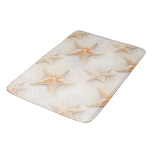 Tapis De Bain Ocean Cream Peach Beach Starfish