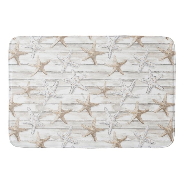 Tapis De Bain Ocean Cream White Beach Starfish (Devant)