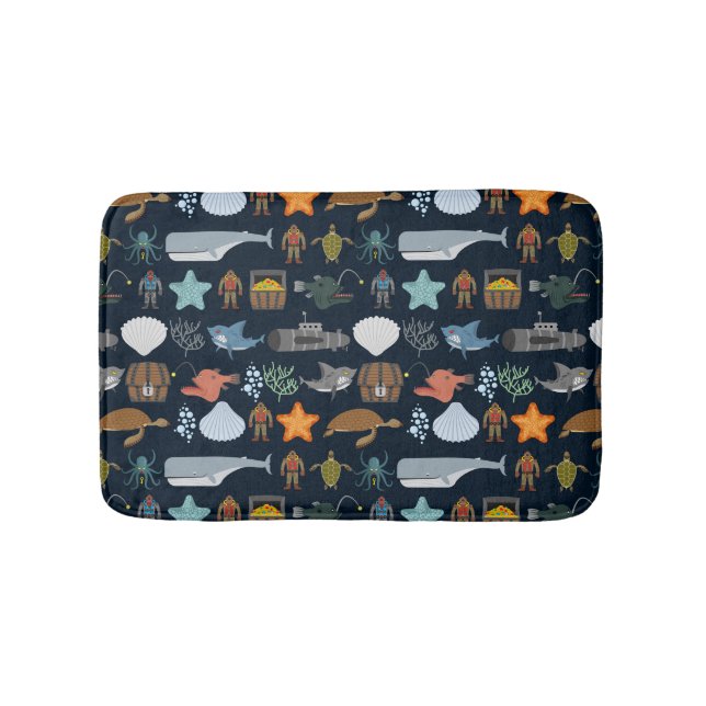 Tapis De Bain Océan Habitants Motif 1 (Devant)