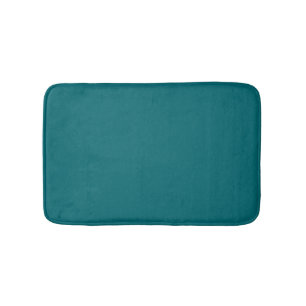 Tapis De Bain Ocean Harbour Blue, Turquoise Jewel Tone Solid Col