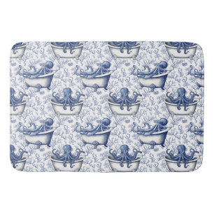 Tapis De Bain Octopus de la Marine Nautique dans une baignoire
