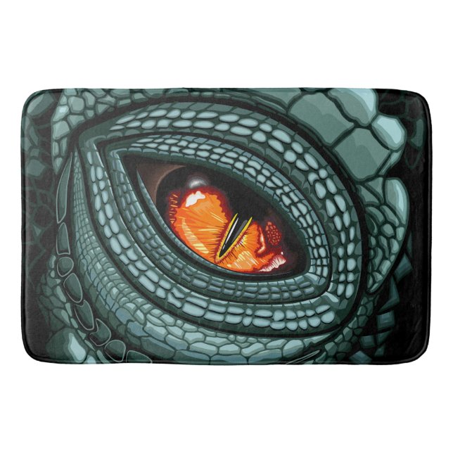 Tapis De Bain Œil de prédateur reptile primitif (Devant)