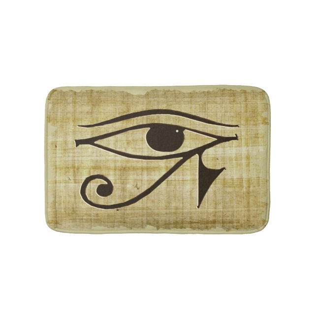 Tapis De Bain Oeil d'Horus égyptien antique sur Faux Papyrus (Devant)