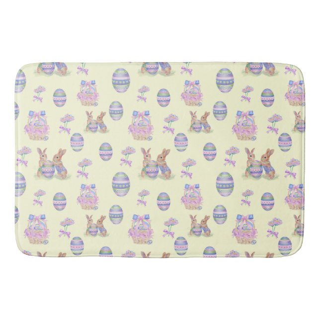 Tapis de bain œuf de Pâques Lapin Mignon (Devant)