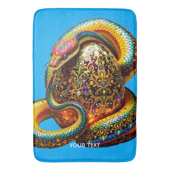 Tapis De Bain Œuf de serpent mignon fantastique vibrant (devant Vertical)