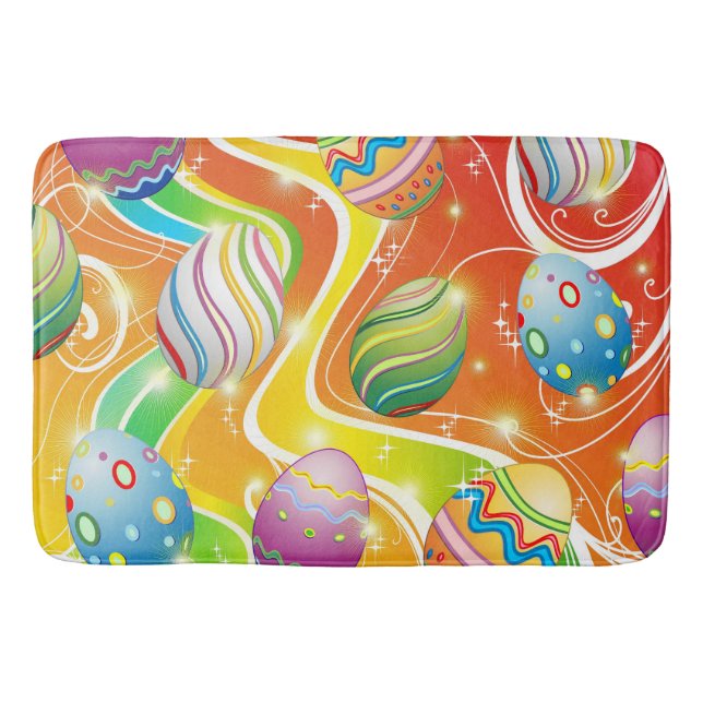 Tapis De Bain Œufs de Pâques Motif Festif (Devant)