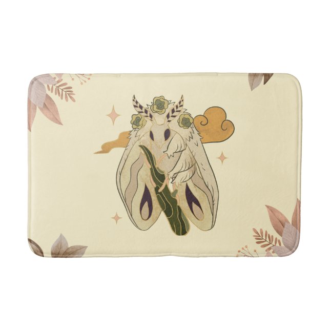 Tapis De Bain Oeuvre Graphique Mystique, Fae Moth Beige (Devant)