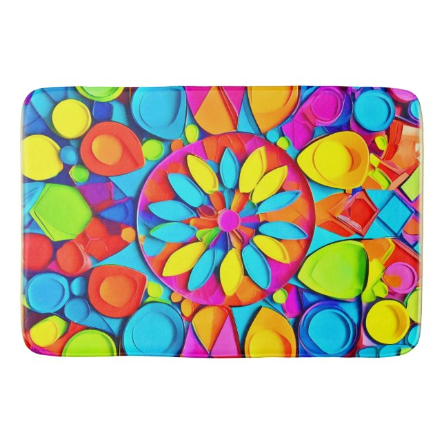 Tapis De Bain Oeuvre symphonique Kaleidoscope (Devant)