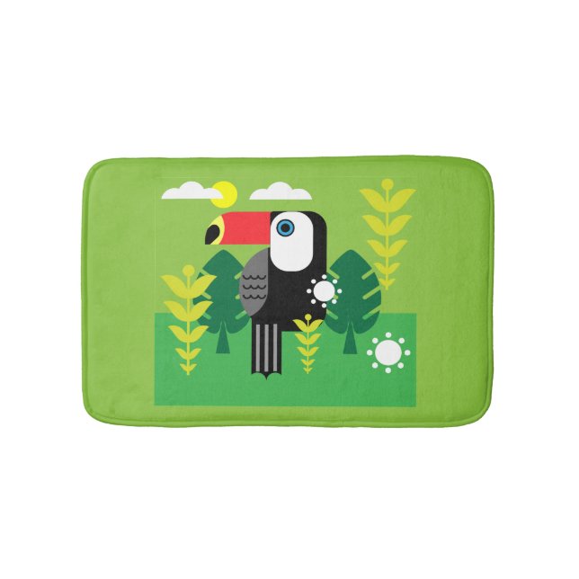 Tapis De Bain Oiseau tropical du Toucan (Devant)
