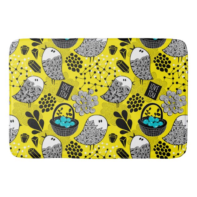 Tapis De Bain Oiseaux et baies (Devant)