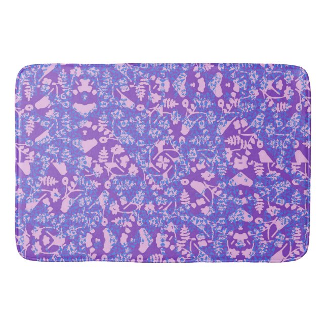 Tapis De Bain Oiseaux Et Fleurs (Devant)