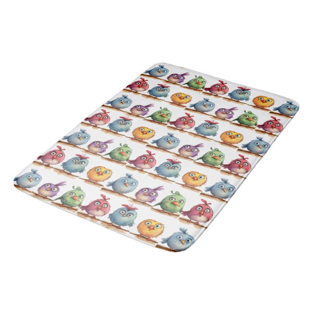 Tapis De Bain Oiseaux lunaires (Angle)