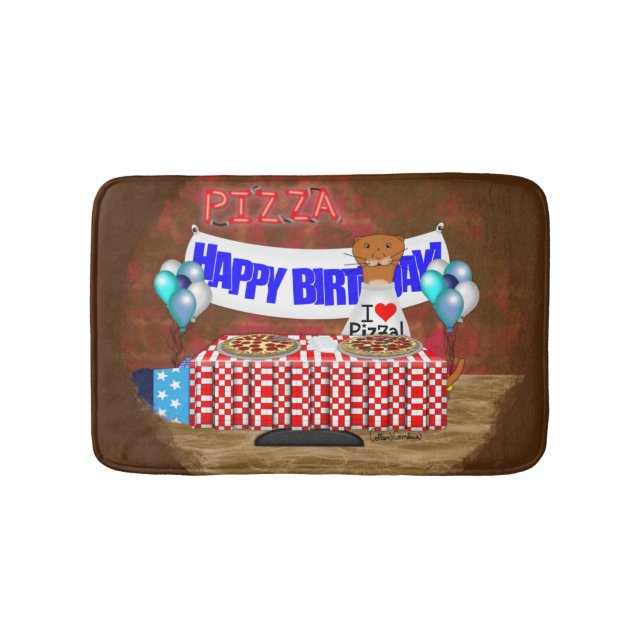 Tapis De Bain Oliver The Otter est 6 Years Old ! Joyeux annivers (Devant)