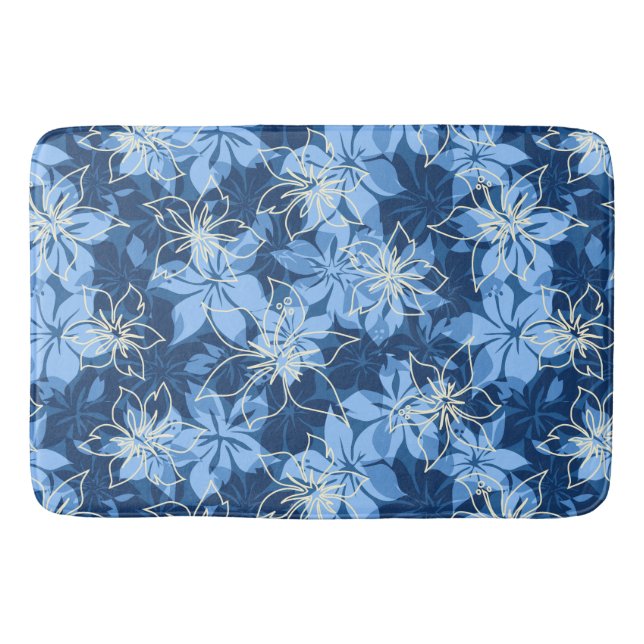 Tapis De Bain Olowalu Hibiscus Hawaiian Camo Tropical (Devant)