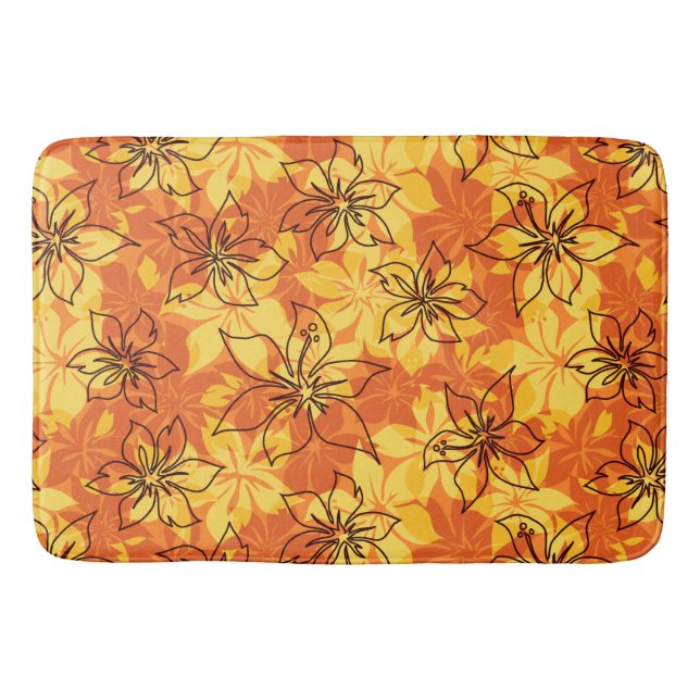 Tapis De Bain Olowalu Hibiscus Hawaiian Camo Tropical (Devant)