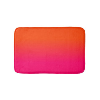 Tapis De Bain Ombre couleur couleur néon orange et néon rose