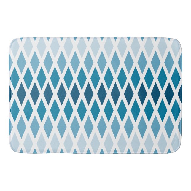 Tapis De Bain Ombre Diamant Bleu (Devant)
