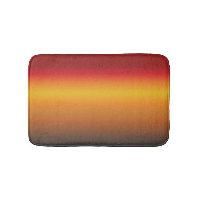 Tapis De Bain Ombre jaune rouge orange rouge vibrant (Devant)