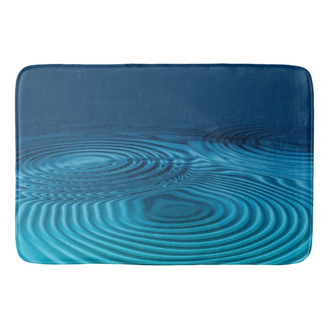 Tapis De Bain Ondulations bleues  (Devant)