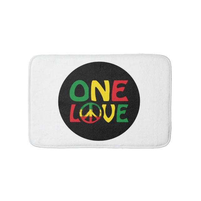 Tapis De Bain One Love, Reggae design (Devant)