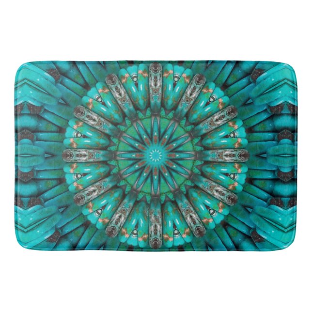 Tapis De Bain Options Turquoise Art 1-2 (Devant)