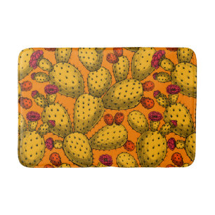 Tapis De Bain Opuntie de floraison en jaune