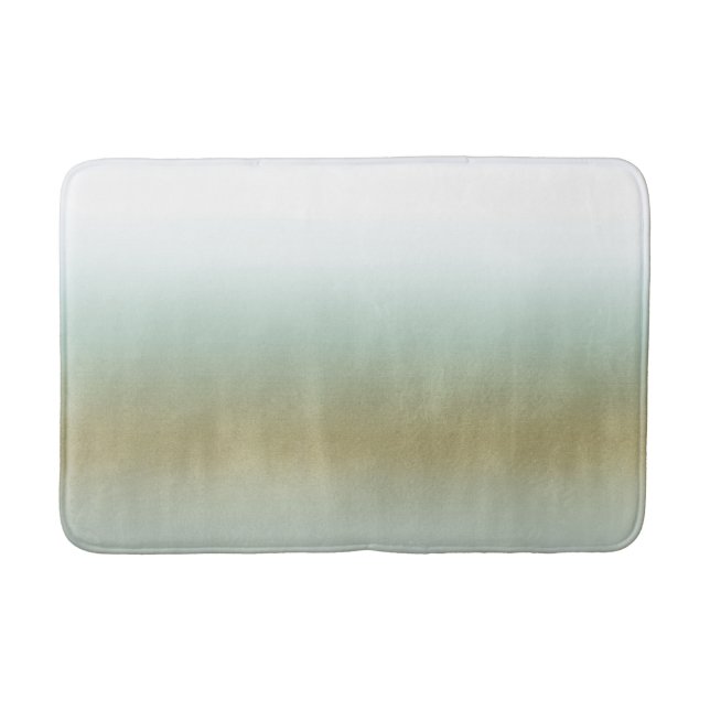 Tapis De Bain Or Élégant Blanc Mousse de Mer Moderne Côtière (Devant)