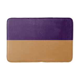 Tapis De Bain Or & Rayure Violet Royal