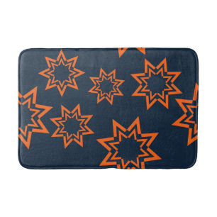 Tapis De Bain Orange, cool, tendance, joueuse motif en forme d'é