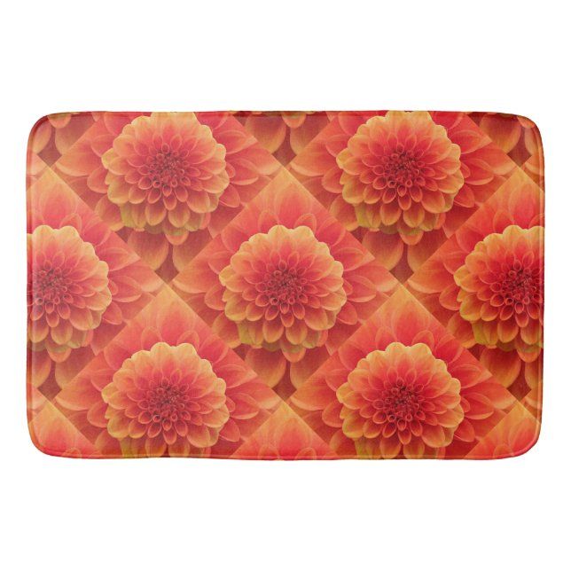 Tapis De Bain Orange Dahlia (Devant)