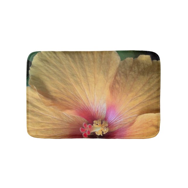 Tapis De Bain Orange Hibiscus Ruffle (Devant)