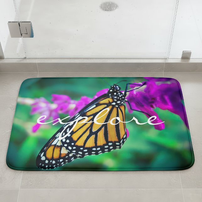 Tapis De Bain Orange Monarch Butterfly Photographie Explorez Cit (Créateur téléchargé)