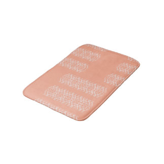 Tapis de bain orange pâle