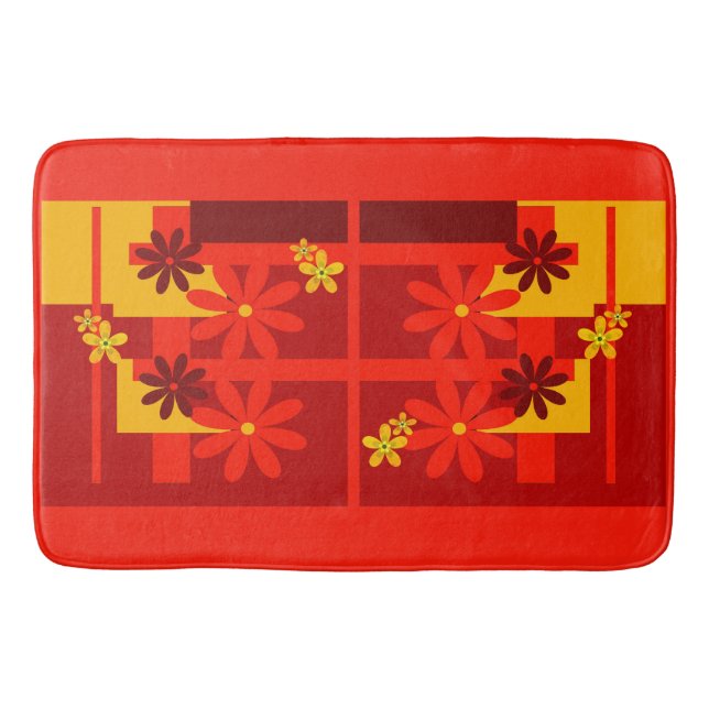 Tapis De Bain Orange rétro des années 1970 (Devant)