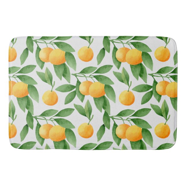 Tapis De Bain Oranges ou mandarines motif (Devant)